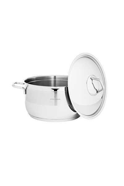 Sofram Turkish Sovram Steel Cooking Pot, 22 cm, Steel Lid