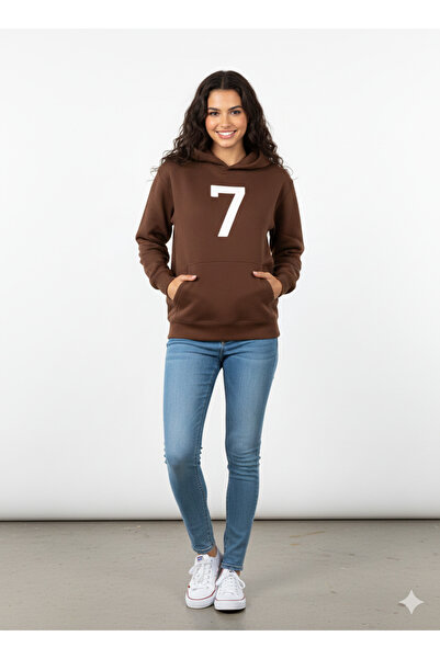 woonkey Unisex Hooded Sweatshirt Hoodie 7 Printed Inner Cotton 3 Thread Sweat Trend Model