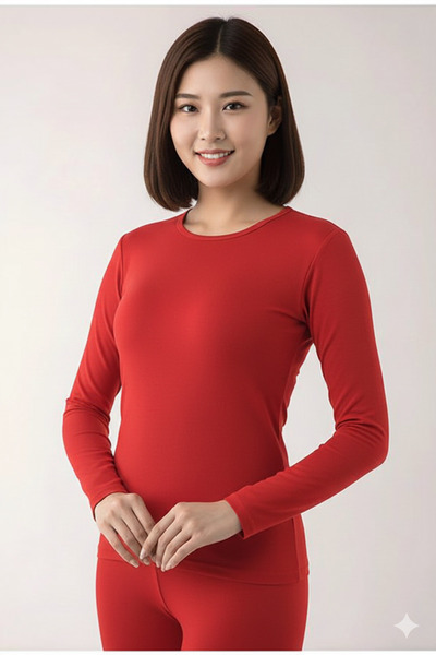 DHN Body de damă, cu mânecă lungă, din bumbac pieptănat din lycra