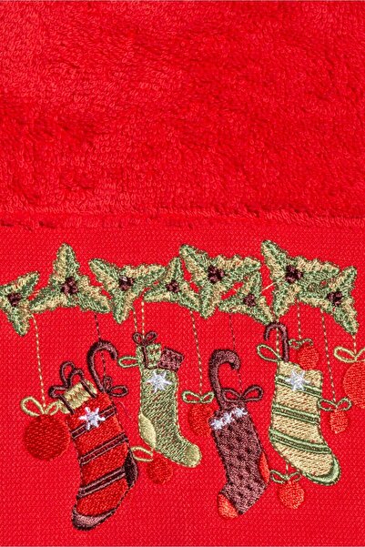 Minteks منشفة عيد الميلاد مطرزة مقاس 50×70 سم