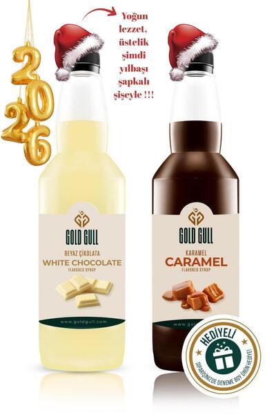 gold gull Beyaz Çikolata & Karamel Aromalı Kahve & Meyve Şurubu 2 X 700 Ml.