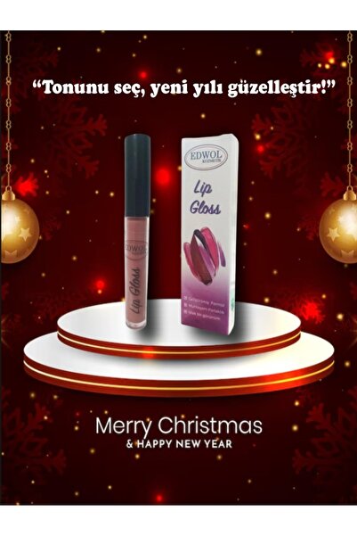EDWOL Make Up Likit Işıldayan Dolgunlaştırıcı Parlak Lip Gloss Pembe Ruj