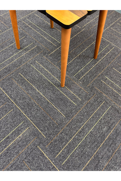 DEKOSET Karo Halı-River Line J05 ( 1 Karo: 50 x 50 cm | 1 Paket: 8 m² )