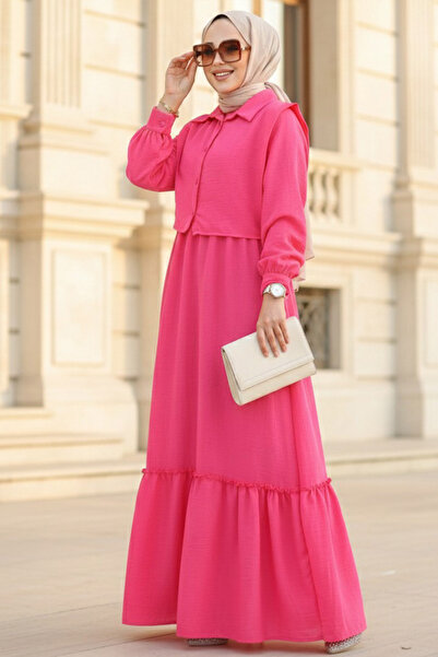 Neva Style Φούσια Χιτζάμπ Φόρεμα 30023F