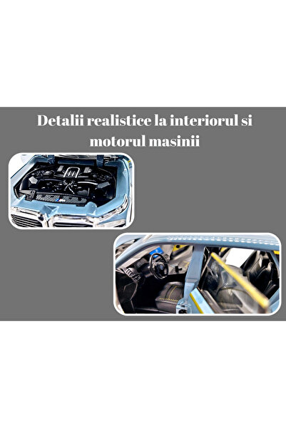 OEM Metal BMW XM Toy Car with Smoke Effect, Lights & Sounds, Pull-Back, 21 cm - Blue