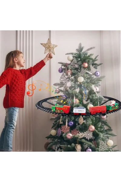 OEM Tren cu Sine pentru Bradul de Craciun cu Lumina si Sunete Realiste, Muzica