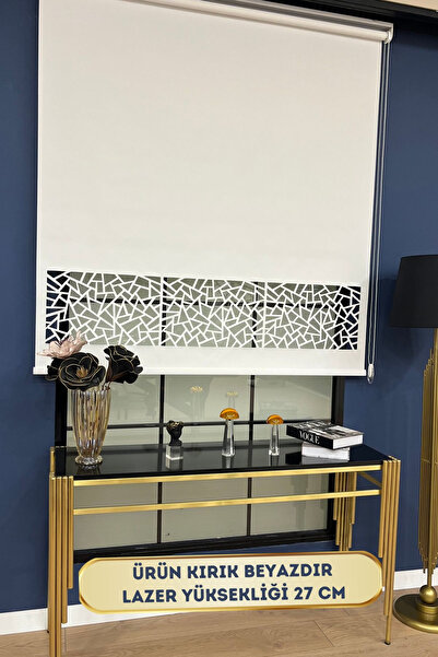 VOLPER MEKANİK Volper Lzr80 Lazer Kesim Stor Perde Kırık Beyaz Renk