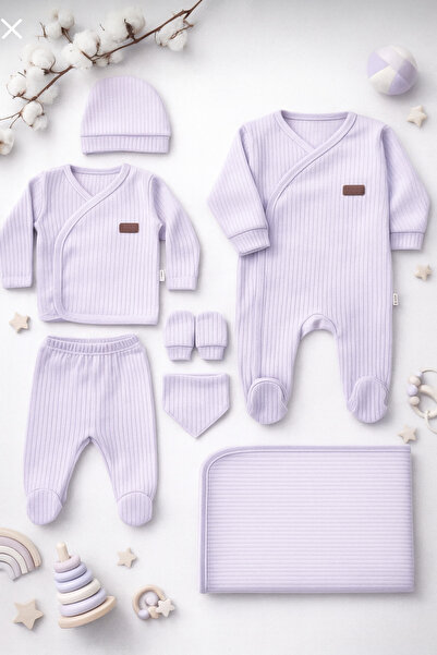 mini mia Baby Newborn 7 Piece Set Hospital Release 100% Cotton 0-3 Months
