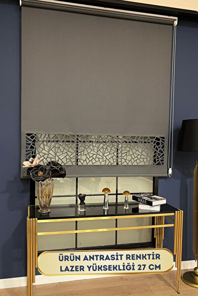 VOLPER MEKANİK VOLPER LZR80 Lazer Kesim Stor Perde Antrasit Gri Renk