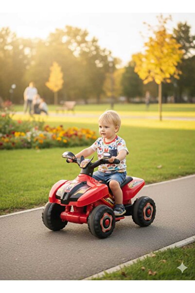 UJ Toys Led Işıklı Müzikli Akülü Araba atv Akülü Motor 2-4 yaş