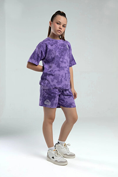 Kappa Girl's purple shorts set