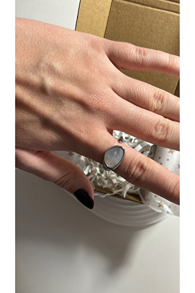 LUMİCOTAKI خاتم فضي قابل للتعديل مصنوع من الفولاذ المطلي بالفضة للاستخدام اليومي