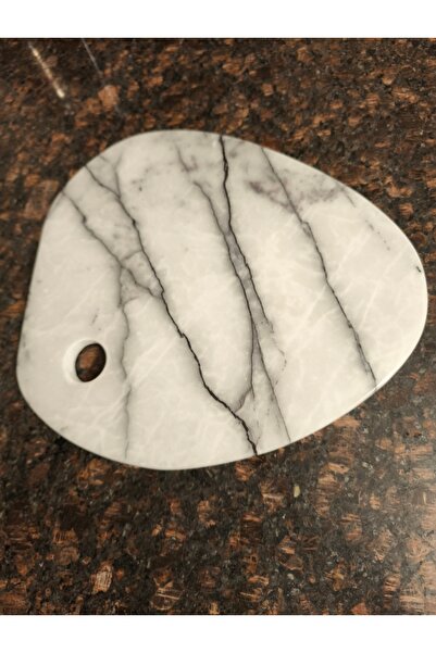 ISM DOĞAL MERMER 30*32 cm MEYVE Ve PEYNİR SUNUMLUĞU Ve KESİM TAHTASI