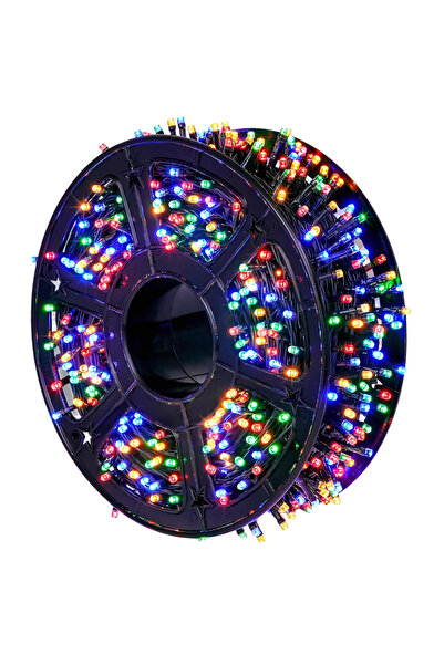 GARDEON Instalație Crăciun Liniară , 100m, LED Multicolor, 8 Jocuri Lumini, Fir Negru, Interior/Exterior