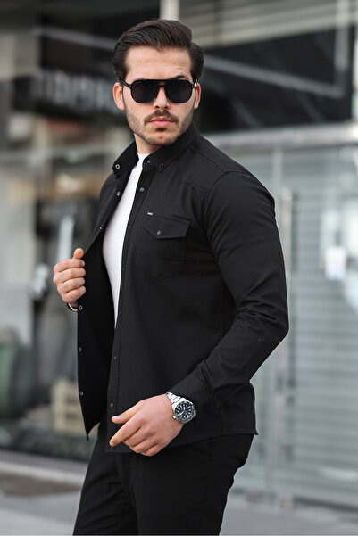 Artı1 Men's Relax Fit Comfortable Cut Double Pocket Winter a Quality Cashmere Jacket - Coat