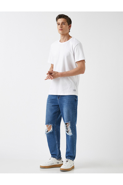 Koton Férfi közepes indigó farmernadrág, 1YAM43169YD