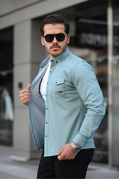 Artı1 Men's Relax Fit Comfortable Cut Double Pocket Winter a Quality Cashmere Jacket - Coat