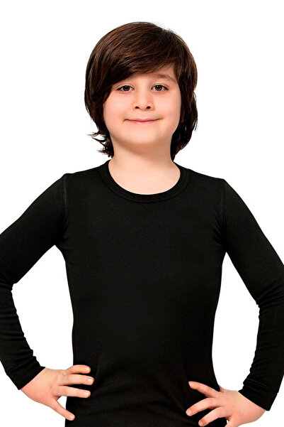 Namaldı Erkek Çocuk Siyah Uzun Kollu Termal Fanila İçlik 371