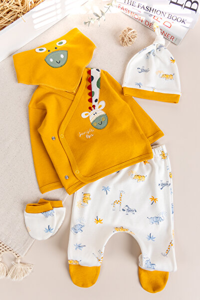 Babymod طقم أطفال مكون من 5 قطع بتصميم زرافة للرضع في المستشفى