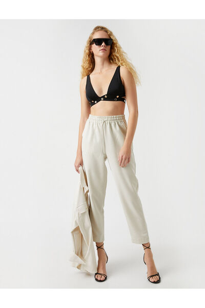 Koton Панталони със завързана талия, смесени от модал