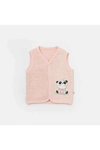 Bibaby Live Pandas Quilted Vest 61482 Pink