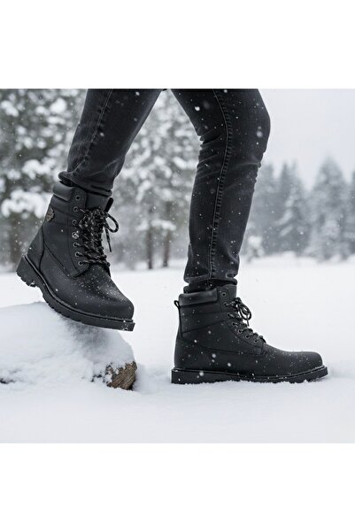 Lennox Erkek Siyah Yüksek Tabanlı Bot