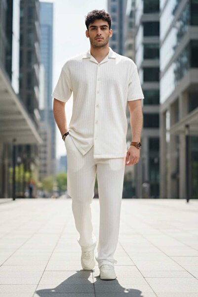 Savira Regularfit Men's Spotr Suit Bottom and Top Knitted Fabric Cotton Contr...