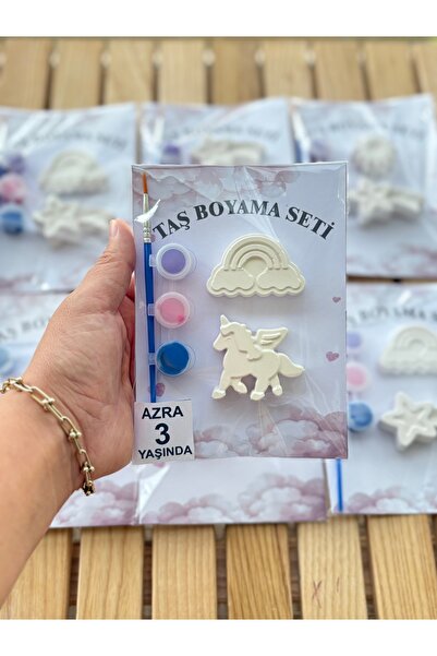 boyamatası Taş Boyama Seti, Gökkuşağı Konsept, Unicorn Konsept, Kendin Yap, D...