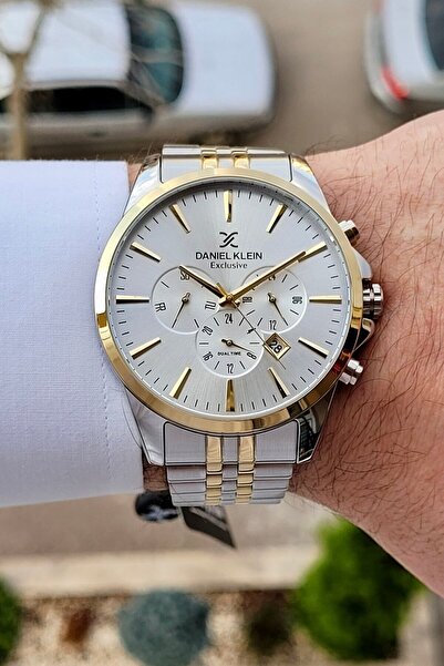 Daniel Klein Gold Silver Color Inner Indicators Active Function 2 Years Warranty Men's Wristwatch