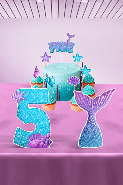 Hey Parti مجموعة حفلات عيد الميلاد بتصميم حورية البحر - مفهوم عيد الميلاد الخ...