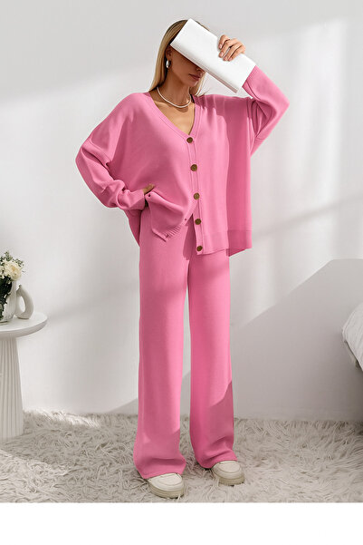 CLOUDY WEAR&DESİGN Set de tricotaje pentru femei supradimensionat cu guler la...