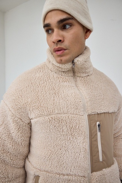 MADZEYMODA Ανδρικό βελούδινο παλτό με επένδυση Mz86060