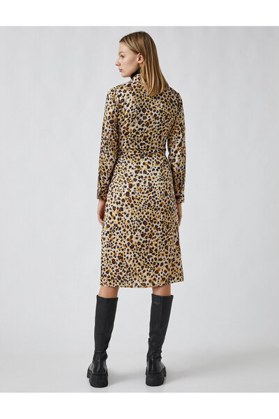 Koton Leopard Pattern Midi Dress