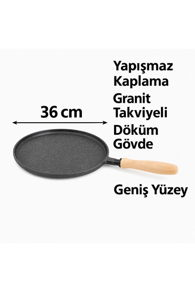 FMS Cast Iron Layer Pan 36 cm Gray - D2007Gri