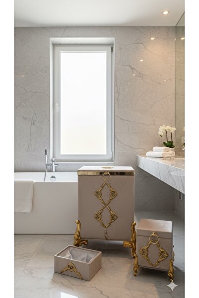 ORUÇ BEY 3’lü Kadife Kirli Çamaşır Sepeti Seti