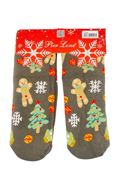 CRACOS Sosete călduroase cu motive de Crăciun pentru femei, imprimeu turta du...