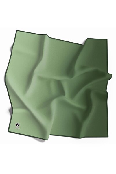 VİOLLA Kristal Degrade Desenli Mint Yeşili Renkli 90x90 Eşarp (İpek İçermez) Kenar Dikiş Şekli El Dikişli