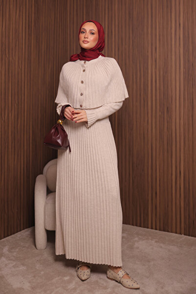 Balenbi Women's Tight Knitted Cape Sweater Hijab Dress Std Size 1150