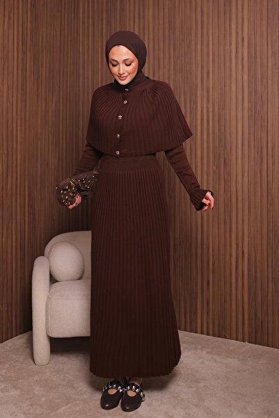 Balenbi Women's Tight Knitted Cape Sweater Hijab Dress Std Size 1150