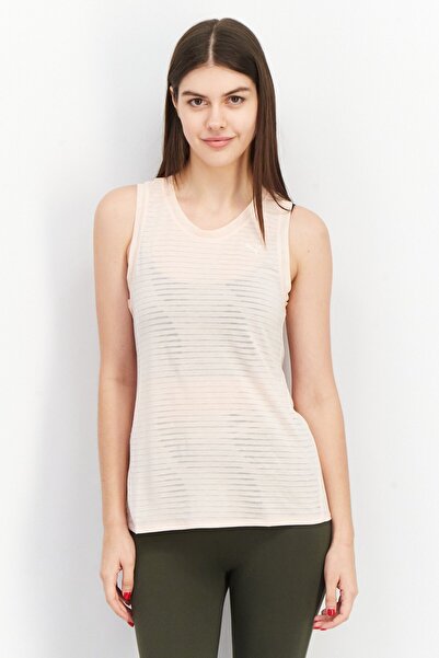 Puma Women Sportswear Fit Open Back Sleeveless Textured Top, Pink