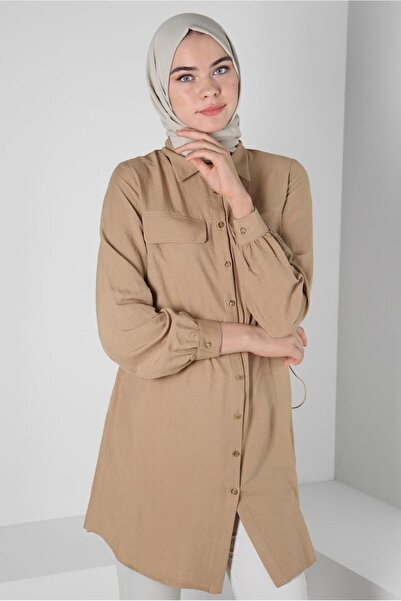 Alvina تونك بأزرار ورباط على الخصر 43890