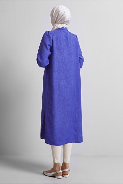 TRENDTESETTÜR Women's Navy Blue Indigo Long Tunic (t 4716)