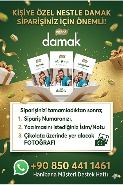 Damak Doğum Günü Hediyesi Özel Fotoğraflı Nestlé Çikolata Paketi