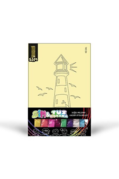 Artikel KB-346 DENİZ FENERİ SİMLİ Tuz Boyama Oyunu, Eğitici Aktivite, Kum Boy...