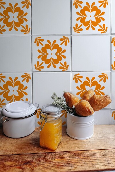 Artikel Fayans Desen-4 Stencil Boyama şablonu 30x30 cm, Duvar Stencil, Fayans...