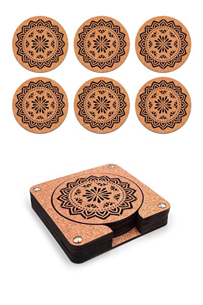 Artikel Wooden Decorative Coasters Set of 6 Printed -8