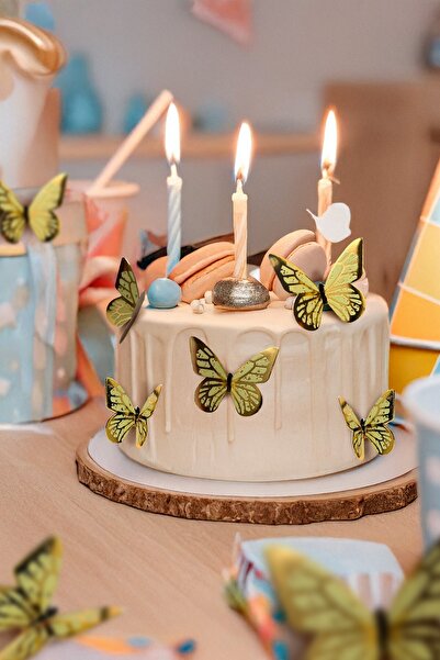 Artikel Gold Yaldızlı Kelebek Parti Süsü, Dekorasyon ve Balon Süsleme 48 Adet