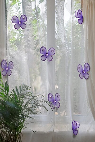 Genel Markalar Taşlı Kelebek 6 Adet Perde Süsü, Broş Aksesuar, Hediye Paketi ...