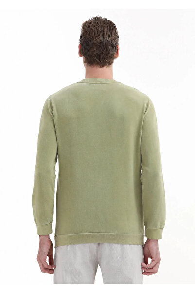 Ramsey Crew Neck Green Printed Sweatshirt