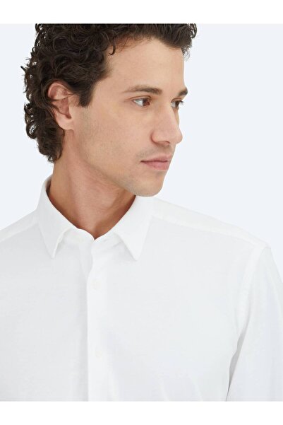 Kip Біла пряма Regular Fit Тканина Casual 100% бавовна Сорочка